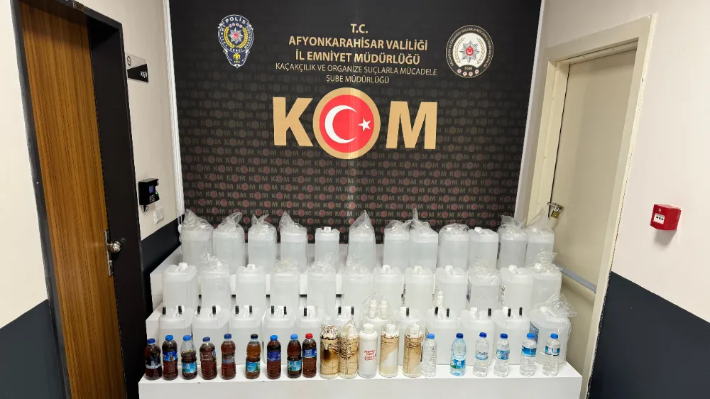 Afyonkarahisar'da Kaçak Alkol Operasyonu